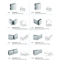 abrazaderas de vidrio de acero inoxidable / herrajes para puertas de vidrio / abrazadera de vidrio para baño